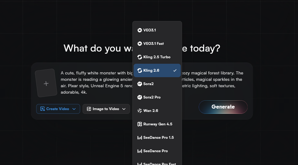 step 2 of using our ai text to video generator